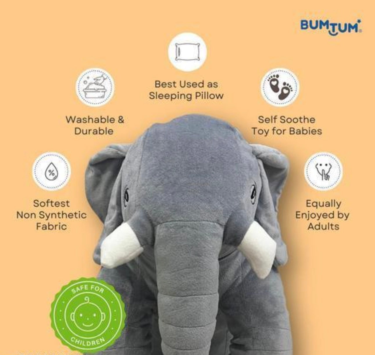 Bumtum Big Size Stuffed Elephant