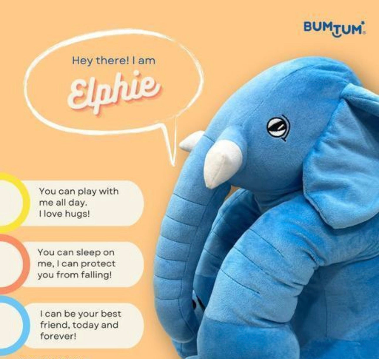 Bumtum Big Size Stuffed Elephant