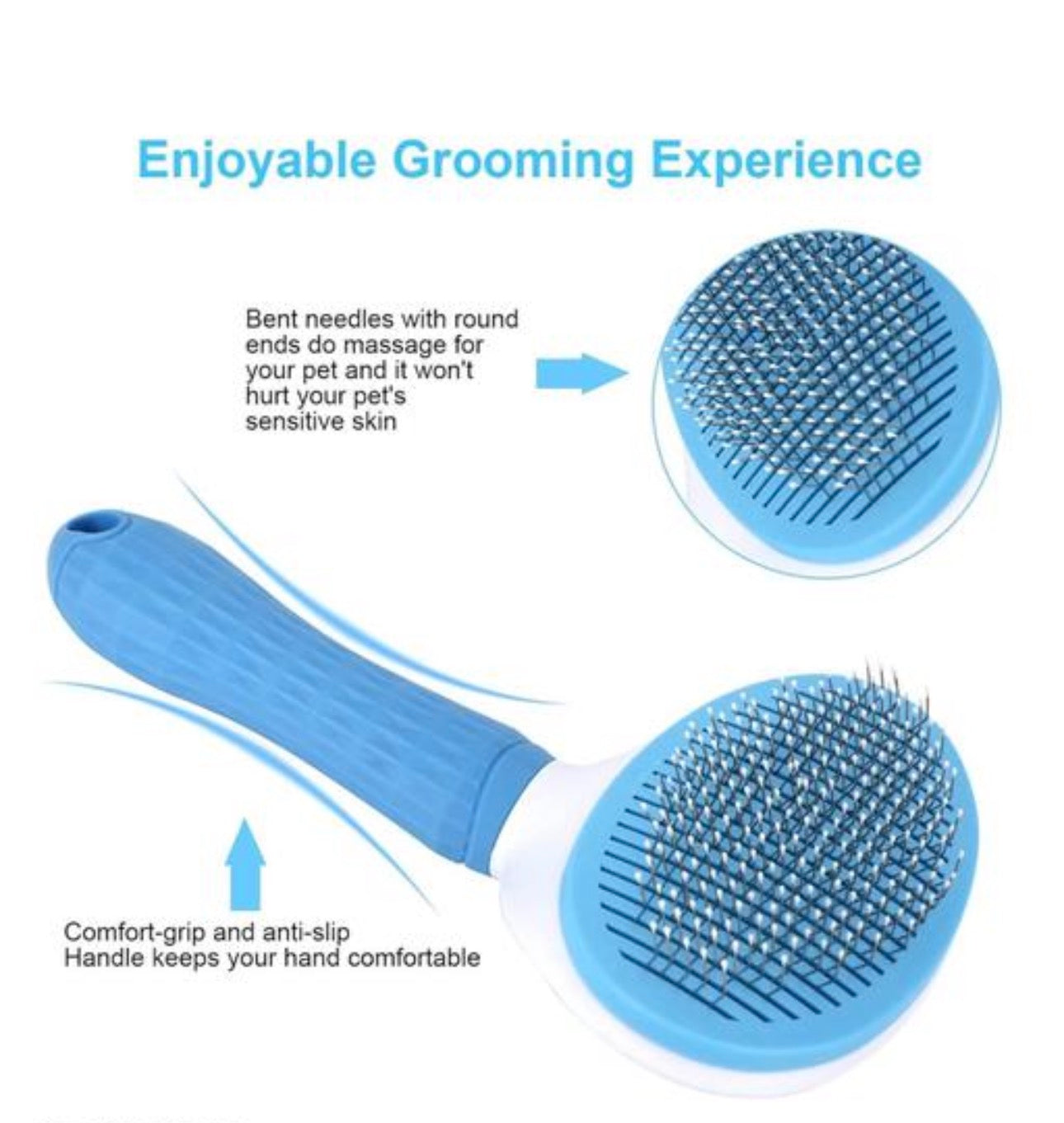 Pet Grooming Comb with Press Key