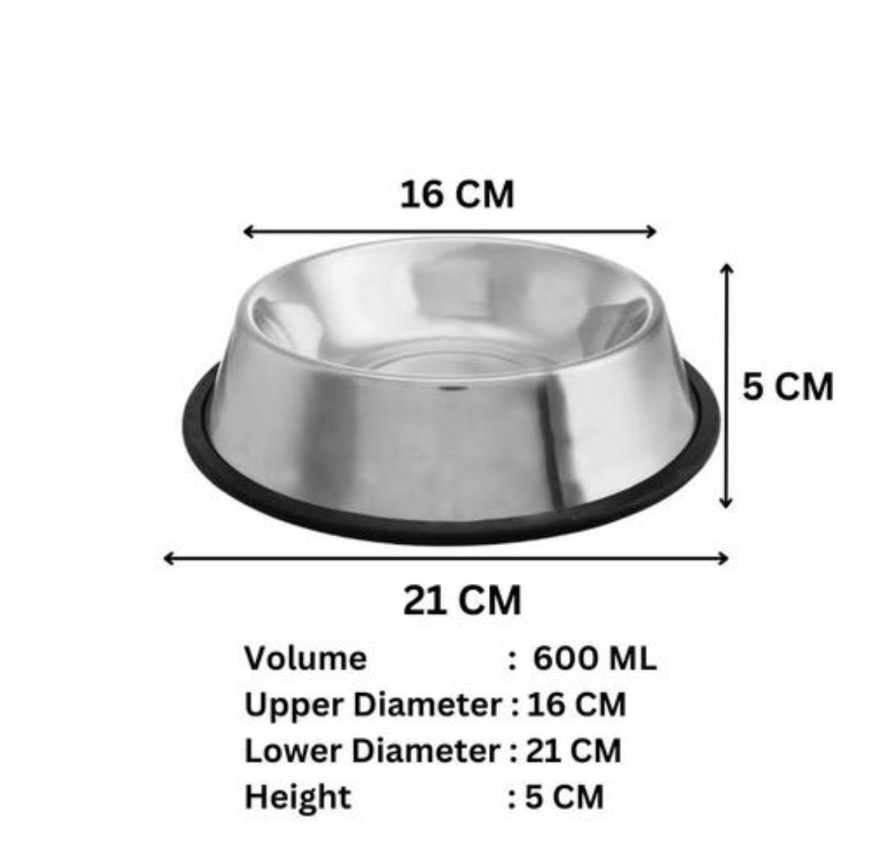 Stainless Steel Bowl (600ml)