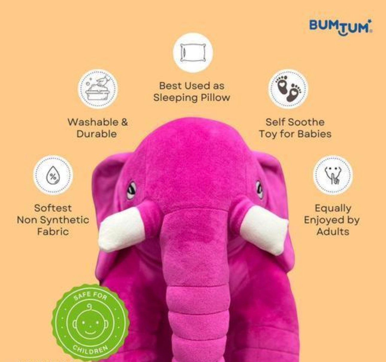Bumtum Big Size Stuffed Elephant